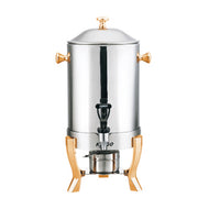 Brass-Plated Coffee Urn With Burner