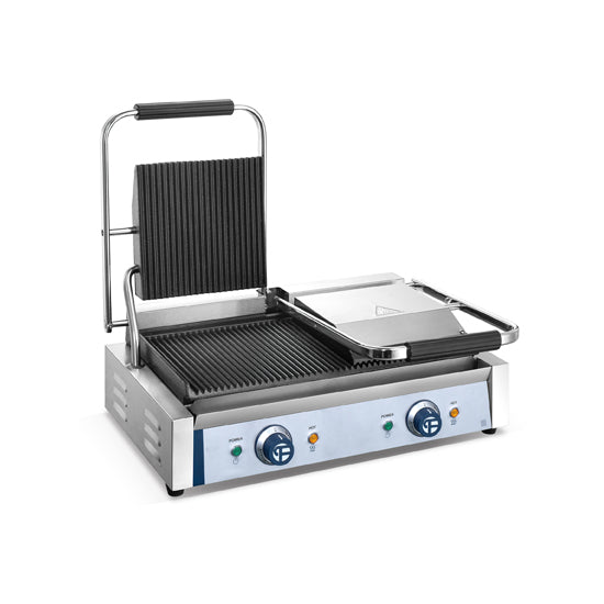 Double Head Grooved Panini Grill (570mm)