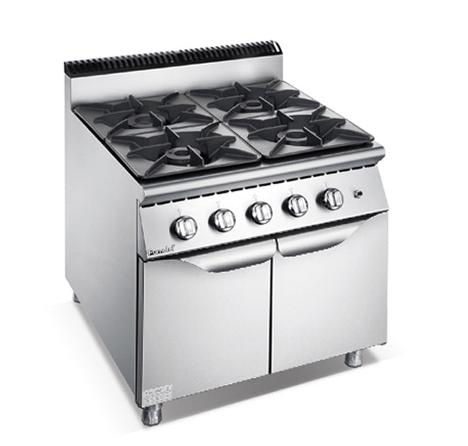 900 Series Chinese Style 4-Burner Gas Range With Cabinet