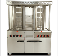 Double Gas Shawarma Machine with Cabinet